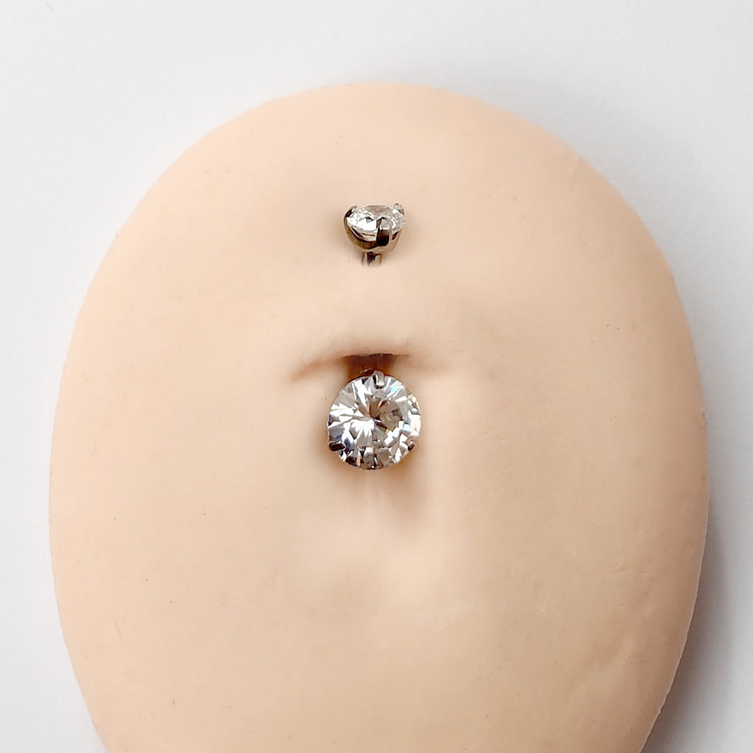 Piercing Umbigo Bolinha Zircônia de Titânio Emera Joias