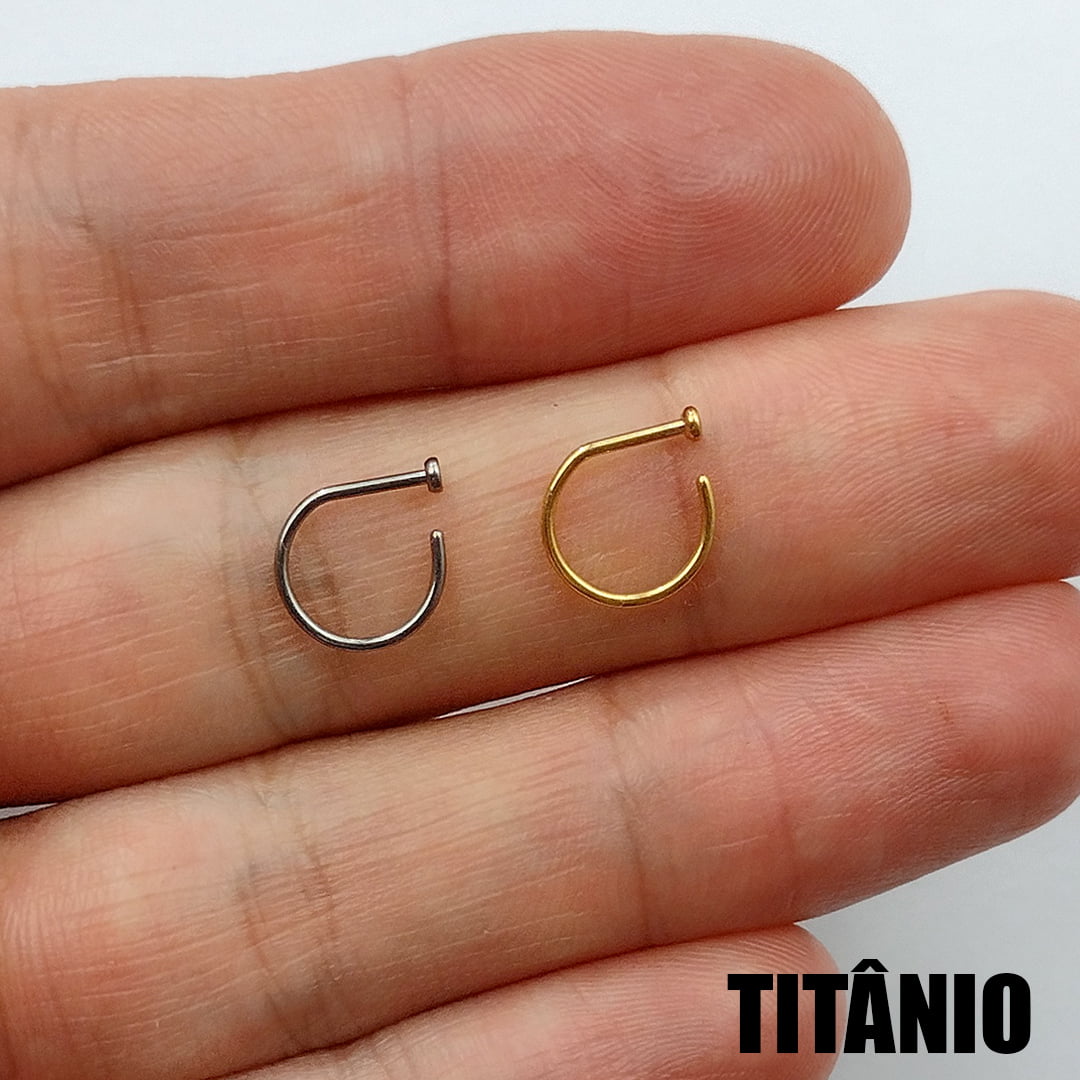 Piercing Nariz Com Jóia em Titânio