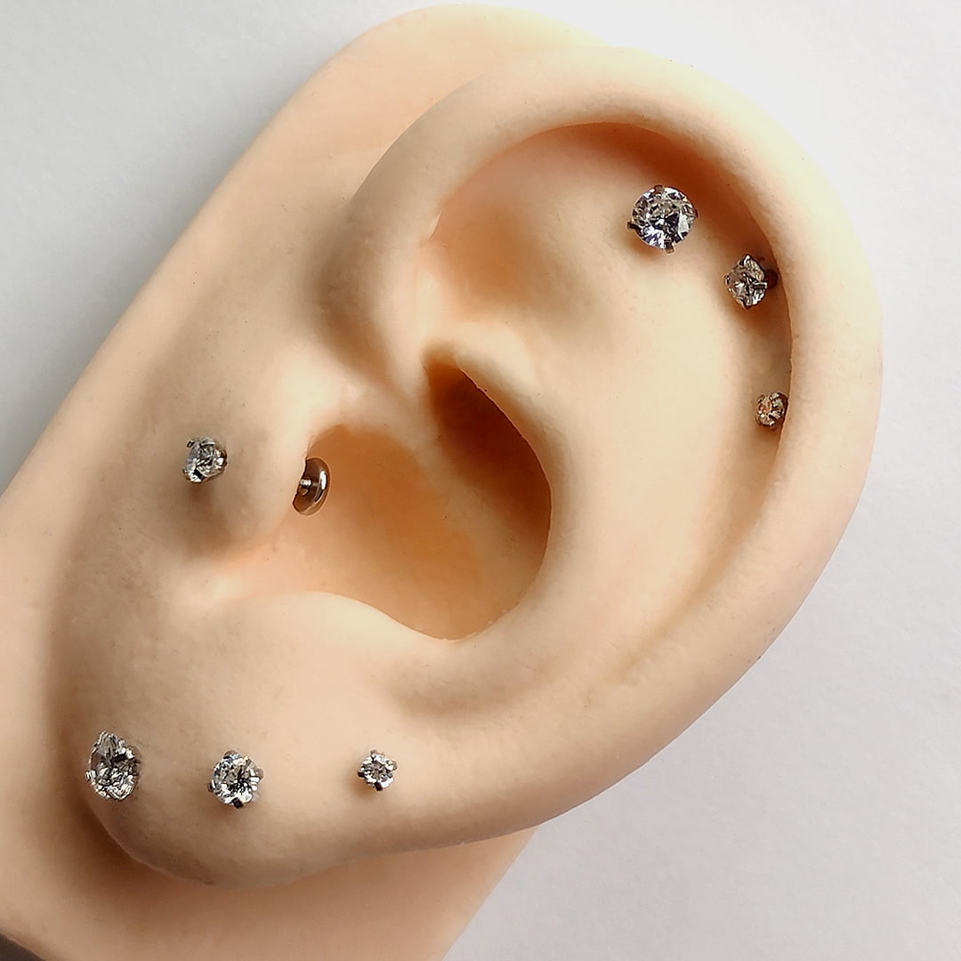 Piercing Orelha Tragus Labret Esfera Titânio: o seu estilo único