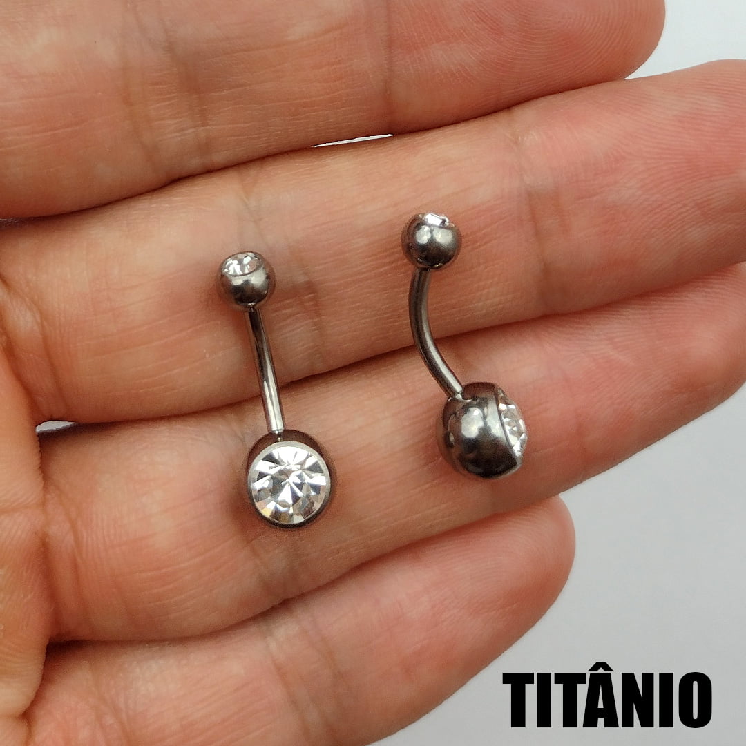 Piercing Umbigo Zirconia Titânio PIFU198