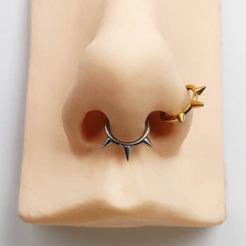 090 Piercing Articulado Spike Aço Cirúrgico