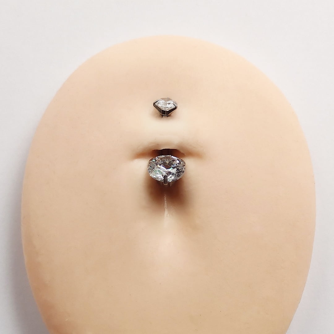 PI150 Piercing Umbigo Zircônia Aço Cirúrgico